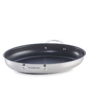 HABONNE roestvrijstalen vispan 37x25 cm, antiaanbak